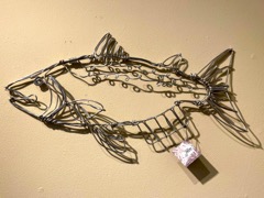 Closeup of wire fish