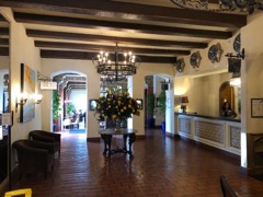 Lobby of  La Valencia Hotel