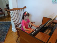 Luca Playing the Harpsichord