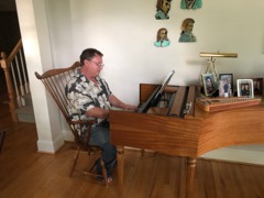 Ken on the harpsichord