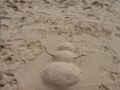 Cute message in the sand