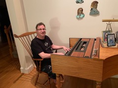 Ken playing the harpsichord