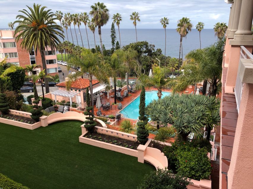 The pool from above