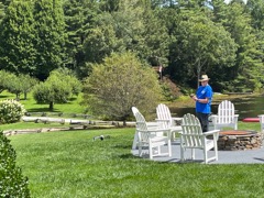 Bob flying the drone