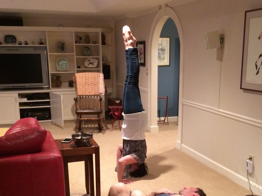 Sharon Lane headstand!