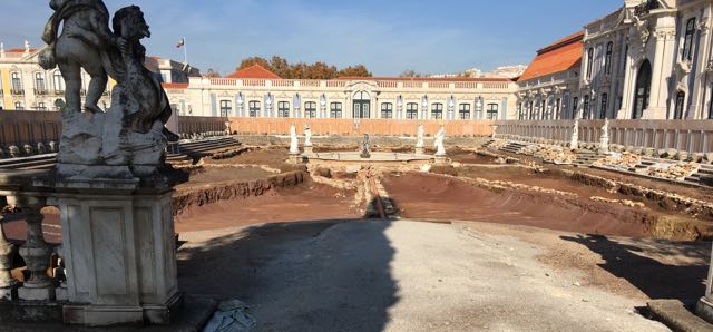 Excavating the original buildings