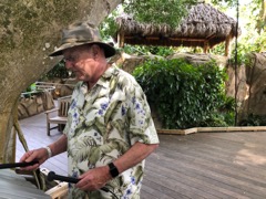 Bob playing the Marimba