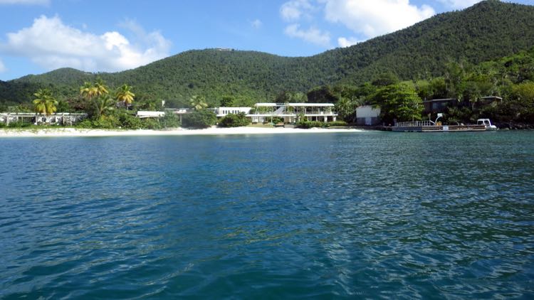 The Caneel Cottages & Office area.  And Dock.