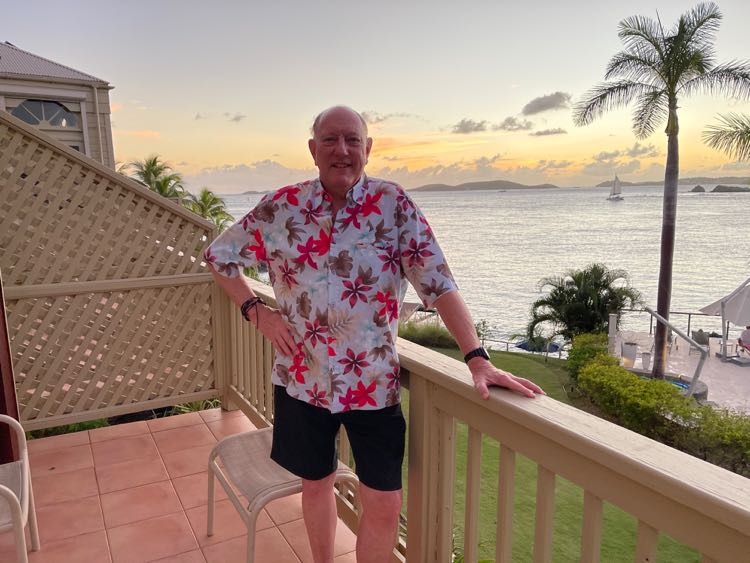Bob on our balcony