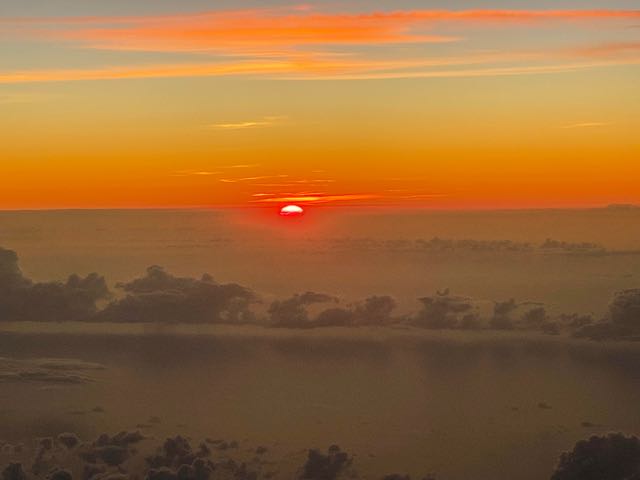 Sunset at 35,000 feet